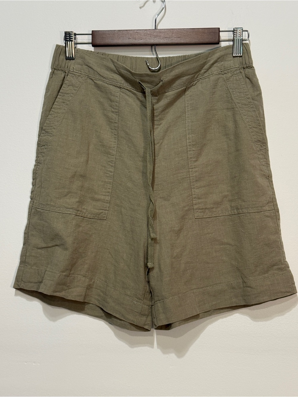VGUC Joe Fresh Linen Blend Utility Shorts Olive Size Smal